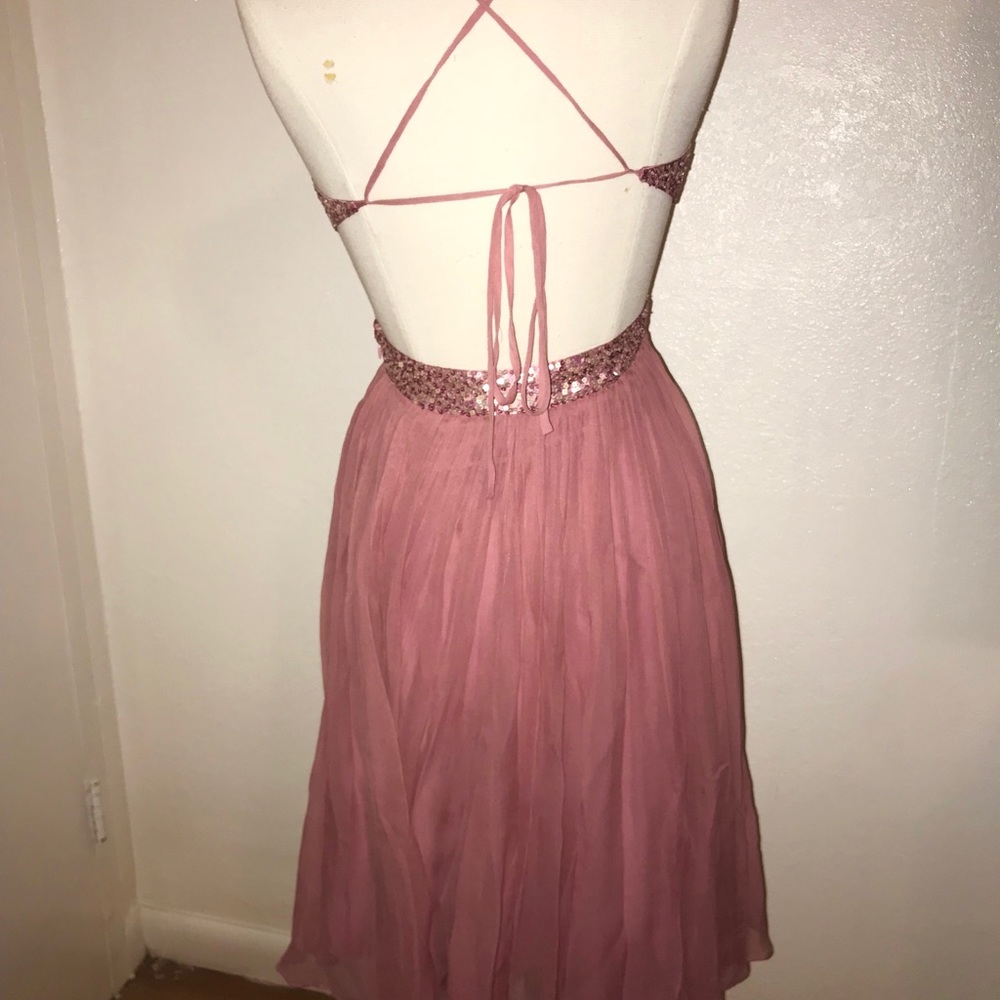 Pink sequin dress